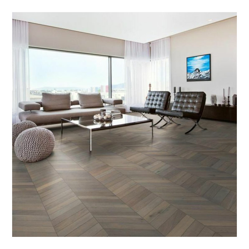 Kahrs ID Roble CHEVRON OSCURO MARRÓN, Tarima de madera