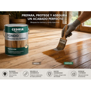 Cedria Fondo Bloqueador de Taninos para Madera | Protección Antimanchas