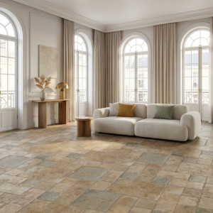Descubre el suelo laminado Faus Palatino Vesubio, ideal para transformar tu hogar con elegancia y estilo.