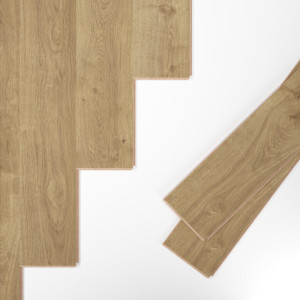 Suelo laminado Faus Prestige S186941 Roble Almendra, elegancia y durabilidad para tus espacios. Ideal para cualquier hogar.
