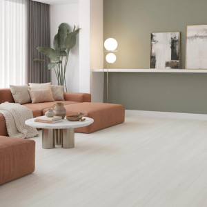 Roble Bianco, Suelo laminado Faus Prestige S186873, elegancia y durabilidad para tus espacios. Ideal para cualquier ambiente.