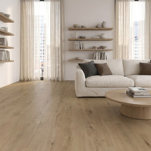 Suelo laminado Faus Prestige S187016 Roble Centeno, elegancia y durabilidad para tu hogar. ¡Transforma tus espacios!