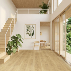 Roble Cobre, Suelo laminado Faus Prestige S186934, elegancia y durabilidad para tu hogar. ¡Transforma tus espacios hoy!