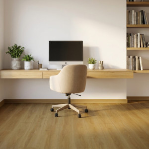 Suelo laminado Faus Cosmo 4V S186736 Roble Dubai 4V, elegancia y durabilidad para tu hogar.