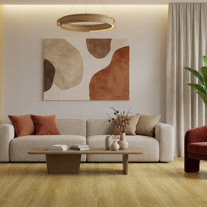 Suelo laminado Faus Cosmo 4V Roble Miami, elegante y duradero, ideal para transformar tu hogar con estilo.
