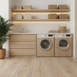Suelo laminado Faus Cosmo 4V Roble Venecia 4V, elegante y duradero, ideal para transformar tu hogar.